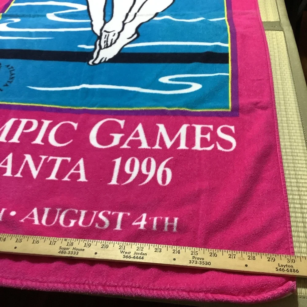 Olympic Games Atlanta 1996 Pink Beach Towel